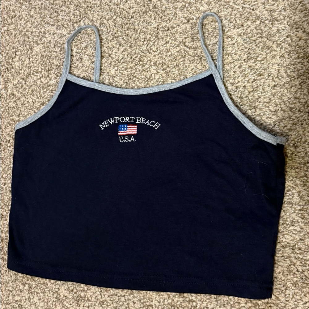 Newport Beach Navy Blue Tank Top